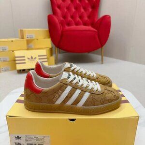 Adidas x Gucci Gazelle Sneaker Tan Monogram Wom